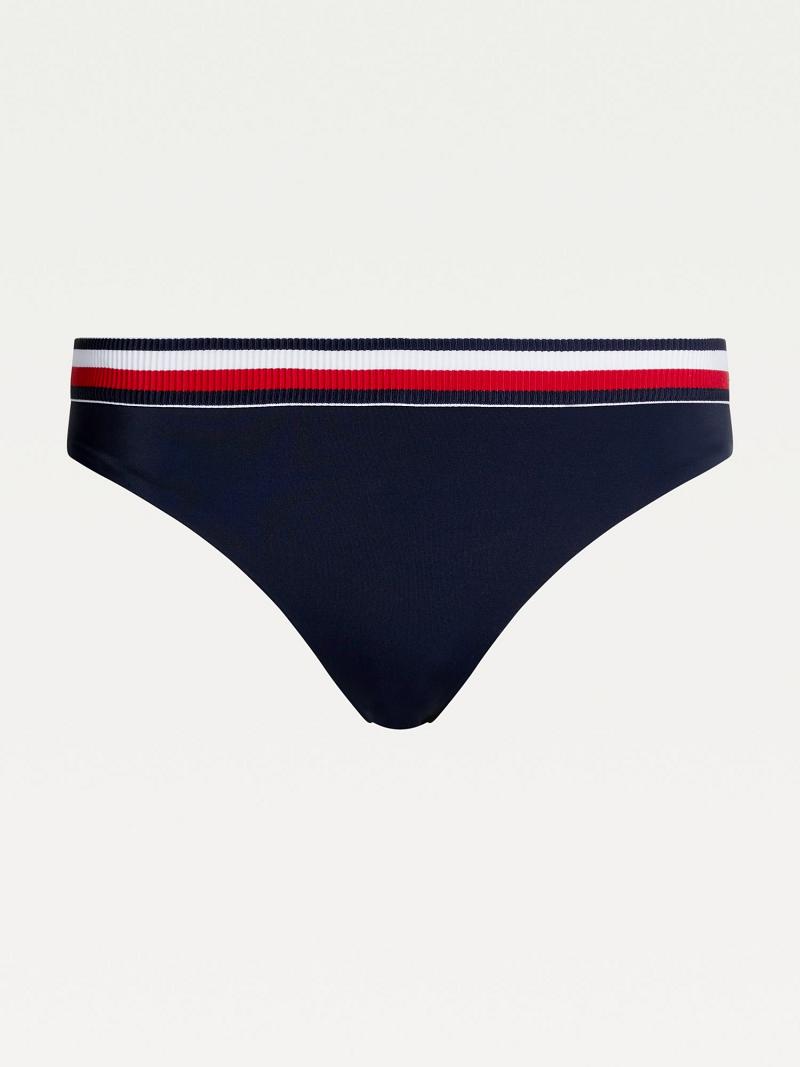 Női Tommy Hilfiger Stripe Bikini Bottom Úszóruhák Kék | HU 428QMA